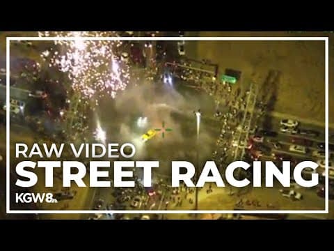 Raw video: Street racing in Portland on NE Airport Way and North Marine Drive