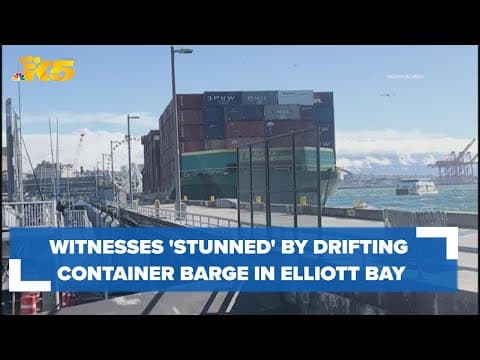 Witnesses 'stunned' by drifting container barge that crashed into Seattle's Pier 66