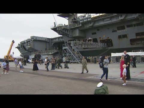 After 9 Months at Sea, USS Theodore Roosevelt's Crew Triumphantly Returns to San Diego