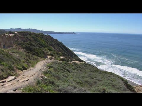 Cliff dangers along the San Diego coast from rain and water saturation