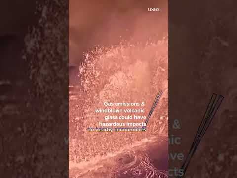 The USGS said the eruption sent lava up to 300-feet high out the volcano’s Halemaumau Crater.