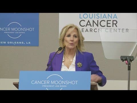Jill Biden promotes cancer research in New Orleans
