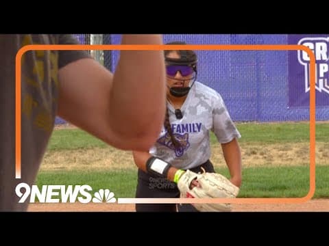 Isabella Arroyo strikes out the Holy Family football team for the final time