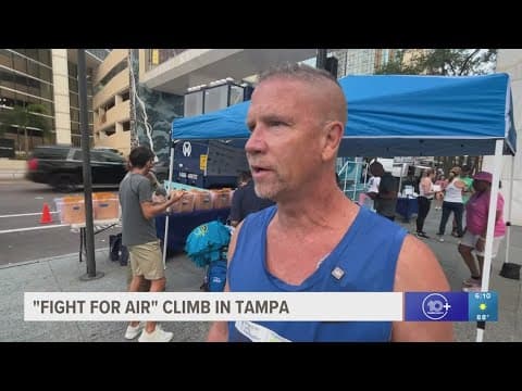 Hundreds of people take part in American Lung Association's 'Fight for Air Climb' in Tampa