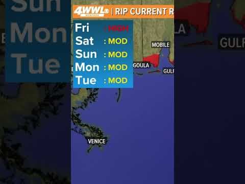 Rip Current risk on Gulf Coast