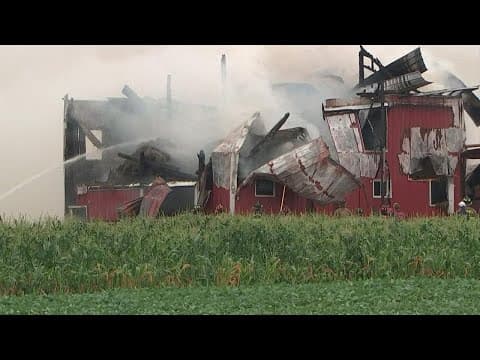 Lightning strike suspected cause of Marysville barn fire