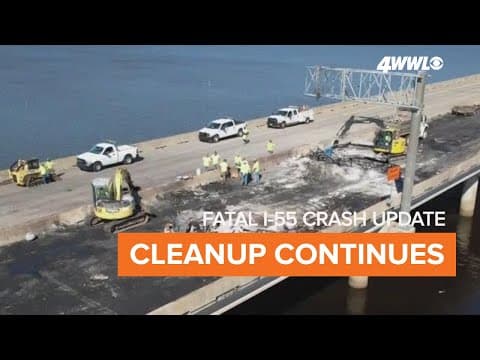 I-55 remains closed as crews continue cleanup following fatal pileup