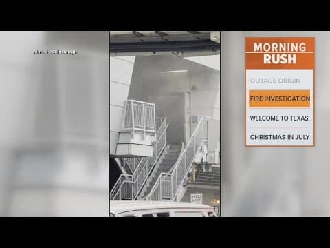 Fire breaks out on an escalator in JFK airport
