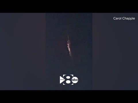 Space debris spotted in the sky over Dallas, Texas