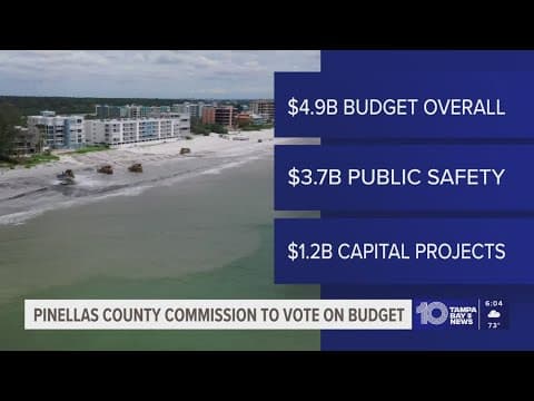 Pinellas County Commission to vote on budget on Thursday