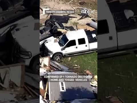EF-1 tornado in Trinity County damages home, flips vehicles