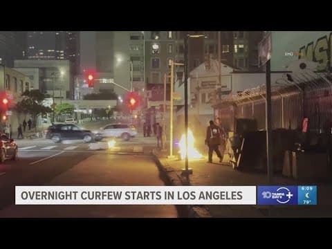 Los Angeles mayor imposes curfew on downtown following increased nighttime violence