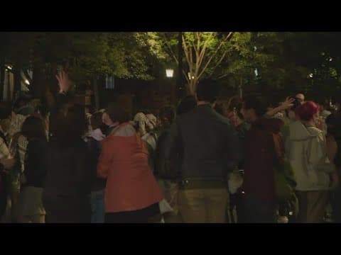 Protestors gather in front of GW administrative offices