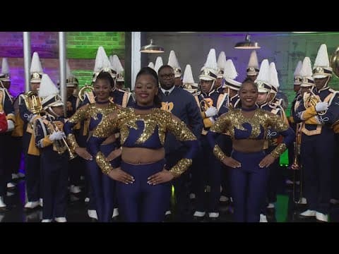 Sarah T. Reed High School Marching Band special performance on WWL
