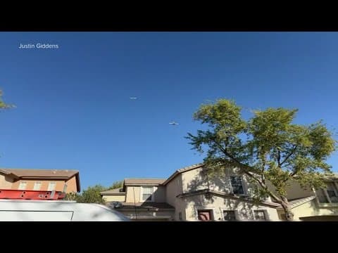 Close call as planes get too close together while trying to land