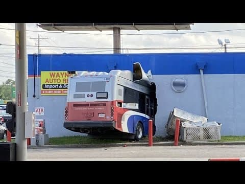 COTA bus crashes through auto repair shop in Blendon Township