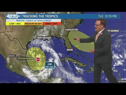10 PM Tropical Update: Gulf system continues to move toward Mexico