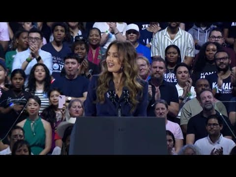 Jessica Alba full speech at Kamala Harris rally in Houston