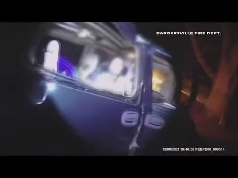 Woman rescued from burning car in Johnson County