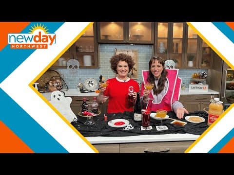 Mixing up Halloween Mimosas - New Day NW