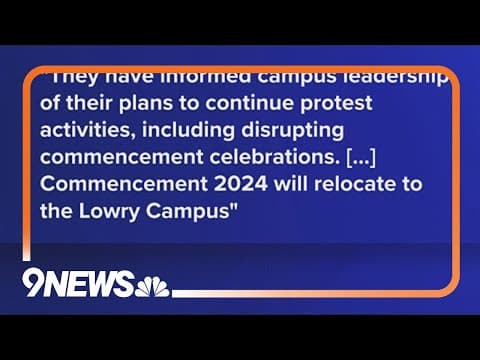 Community College of Denver relocates graduation amid protests at Auraria Campus
