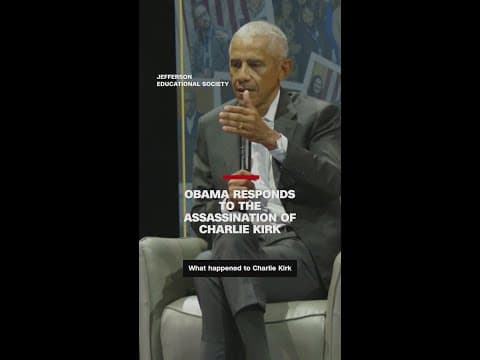 Obama speaks out about assassination of Charlie Kirk