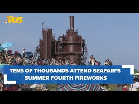 Tens of thousands of people attended Seafair's Summer Fourth fireworks show at Lake Union