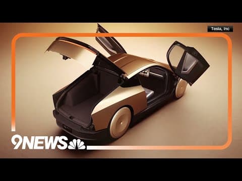 Elon Musk unveils design Robovan and Cybercab robotaxi