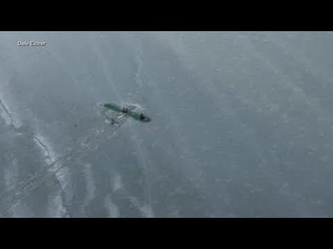 Man, 2 children found after plane crashed into icy lake in Alaska