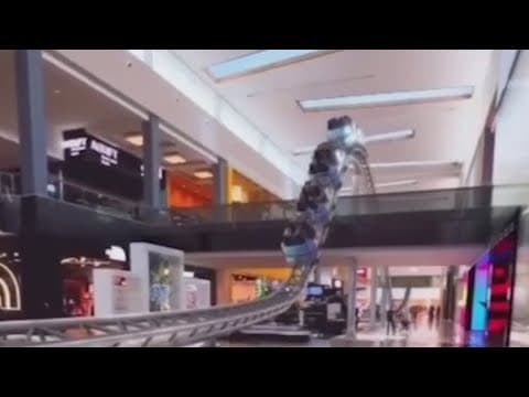 No, there's not a roller coaster inside the Galleria