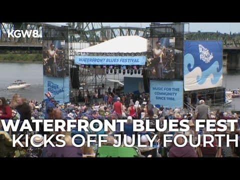 Fans flock to Portland's Waterfront Blues Festival for the Fourth of July