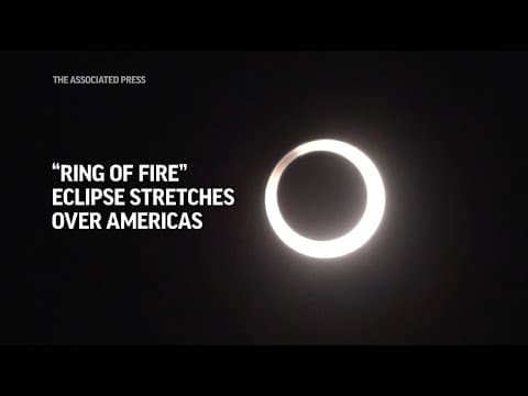 'Ring of fire' eclipse stretches over Americas