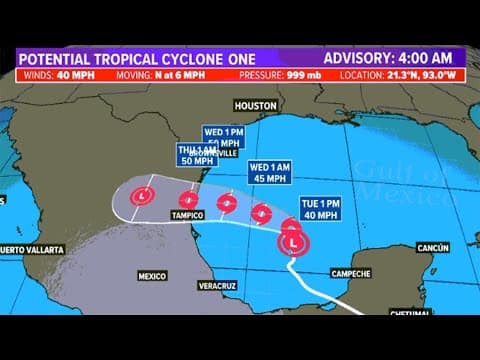 Tropical update: Houston area prepares for possible flooding from Potential Tropical Cyclone 1
