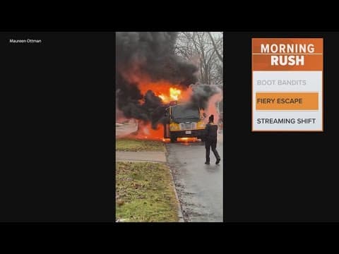 Middle schoolers escape bus fire