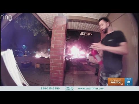 Ring video shows aftermath of San Diego plane crash