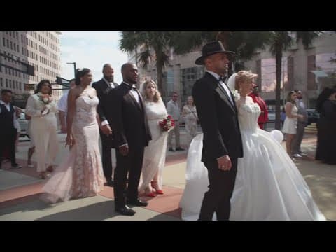 Dozens of Tampa couples get married in mass ceremony on Valentine's Day