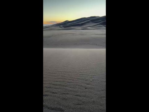 Sun sets at Great Sand Dunes National Park