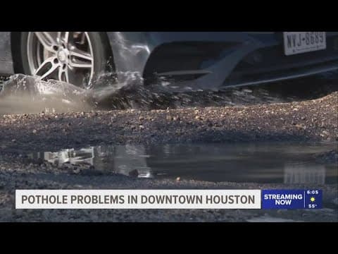 Downtown Houston cratered with potholes after winter storms