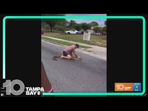 Florida man wrestles alligators wandering the streets