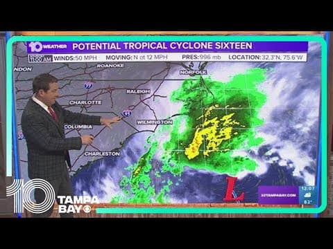 Tracking the Tropics: Tropical storm force winds hit Carolina coastline (noon Friday)