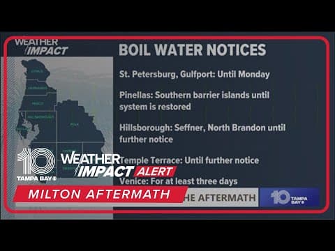 Milton aftermath: These boil water notices are in effect in the Tampa area