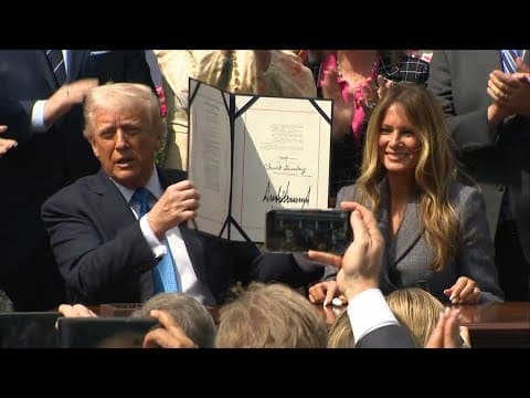President Donald Trump, First Lady Melania Trump sign the Take It Down Act into law (May 19, 2025)