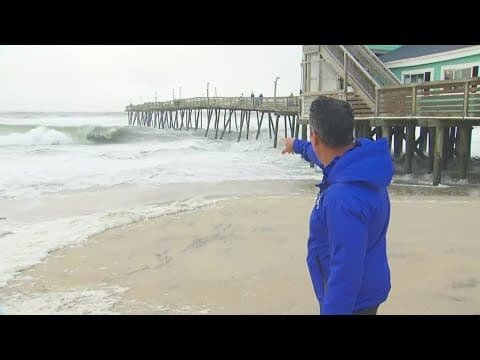 Hurricane Eric causes trouble on the Atlantic coast as the storm moves northeast