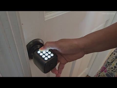 Door lock giveaway at Hopkins City Hall