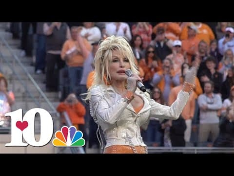 Dolly Parton sings "Rocky Top" with Vol fans at Neyland Stadium