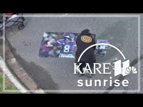 TIMELAPSE: Artist creates Kirk Cousins... in chalk!