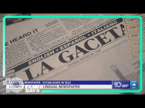 Community Connection: La Gaceta in Ybor City is the nation's only tri-lingual newspaper