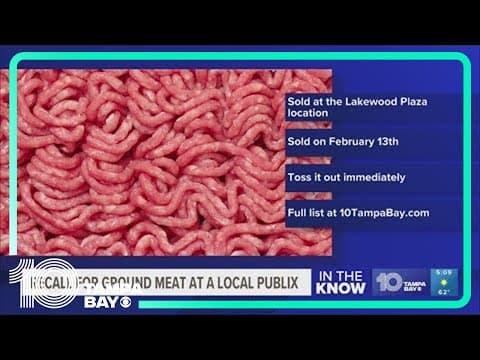Ground beef sold at this Publix store should be thrown out or returned