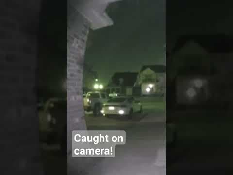 Meteor in the sky over Southeast Louisiana captured on doorbell camera