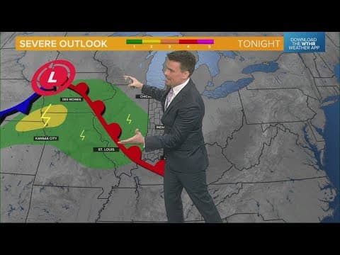 Severe storms to the west this evening will dump lots of rain tonight in Indiana